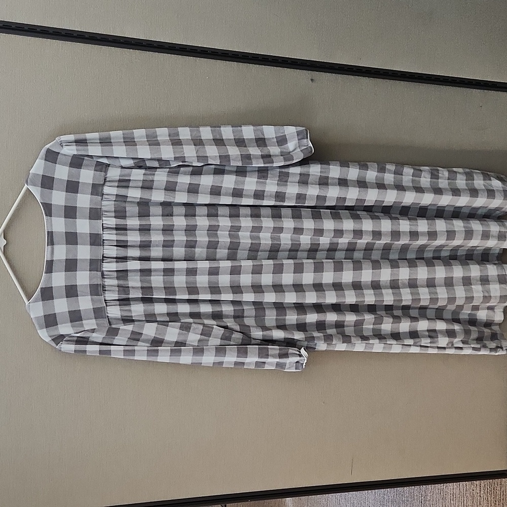 Lanz Of Salzburg Gray And White Nightgown Size Large - Picture 6 of 14